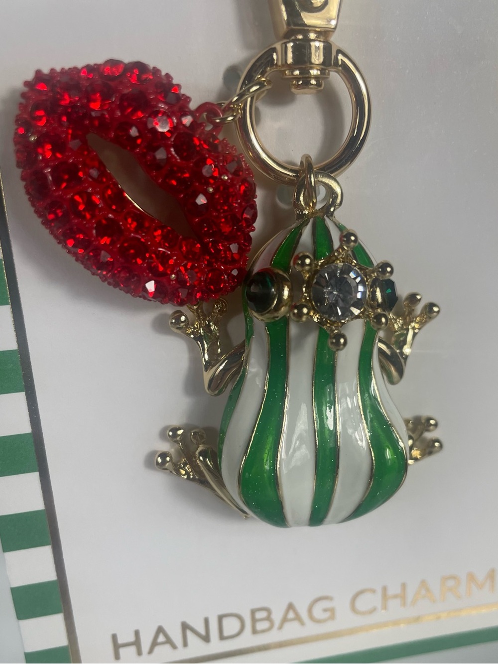 True to Form "Kissing a Frog Prince" Handbag Charm Keychain NWT - Picture 2 of 3